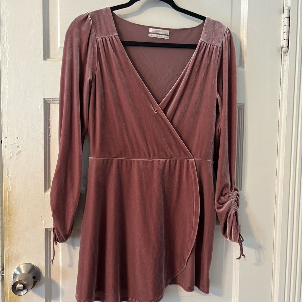 Urban Outfitters Mauve Velvet Romper